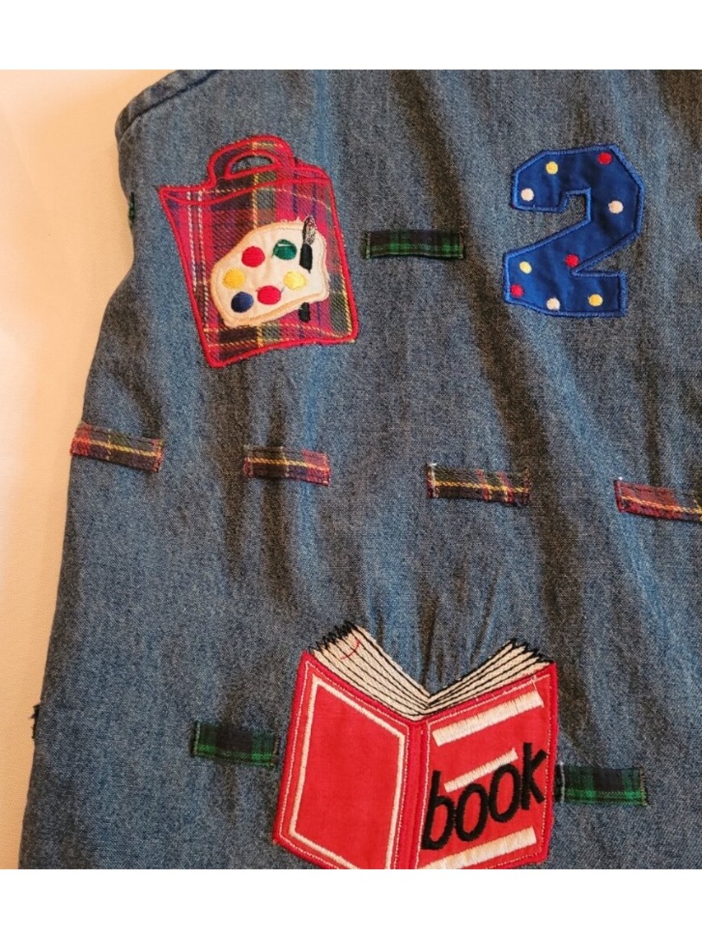 Vintage Embroidered Denim Teacher Vest - Picture 6 of 10